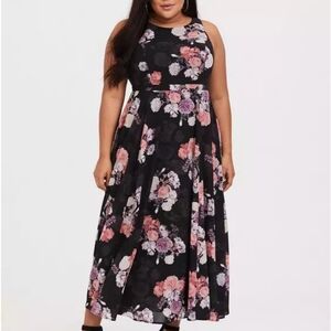 Torrid Floral Georgette Maxi Dress Size 28